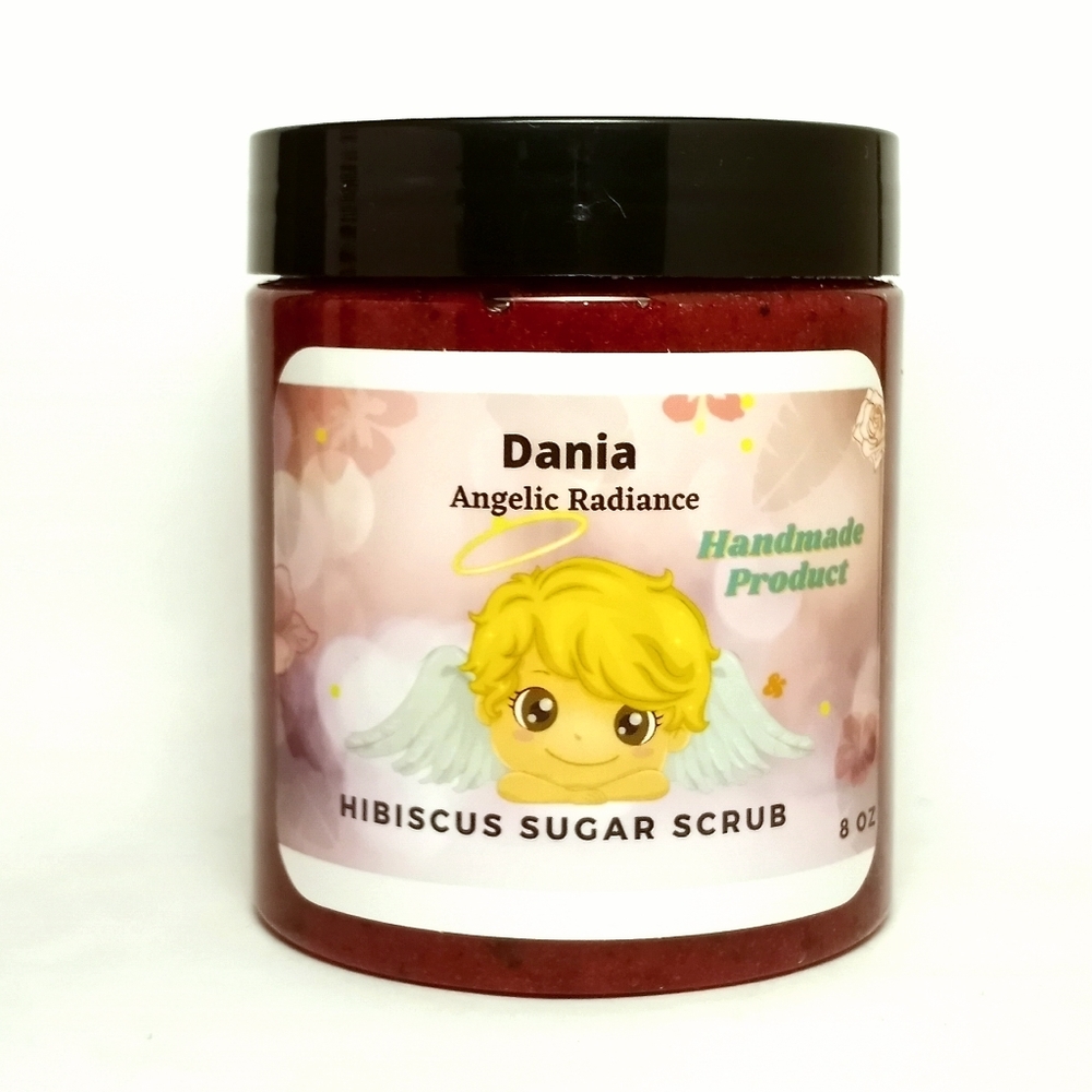 Handmade all natural hibiscus sugar scub